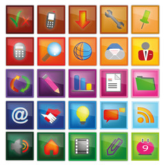New Set with 56 colorful icons on the business, vector