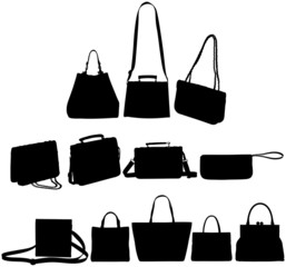 handbags silhouette set