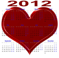 Calendario 2012 Cuore