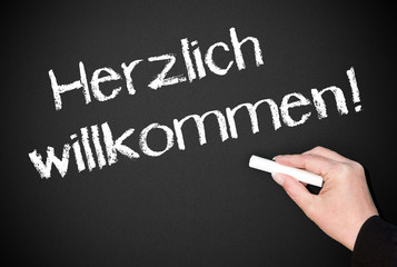 Fototapeta premium Herzlich willkommen