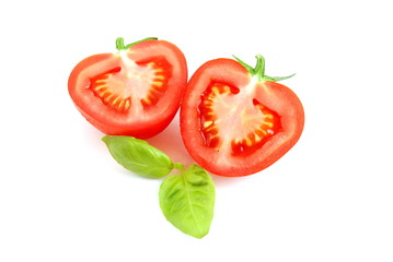 Tomate und basilikum