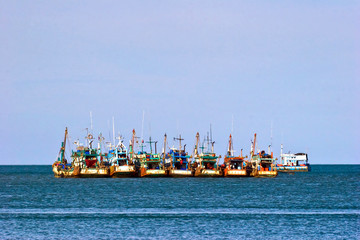 Boats in the tropical sea