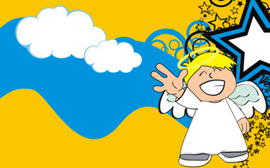angel kid cartoon background6