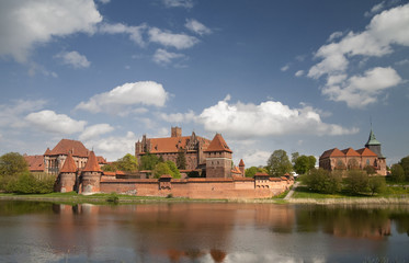 Naklejka na ściany i meble Malbork castle from across the River Nogat.