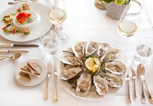 luxury seafood table