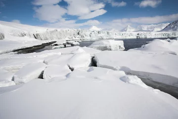 Abwaschbare Fototapete Nördlicher Polarkreis Arktische Gletscherlandschaft