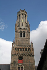 Fototapeta na wymiar clock tower, Bruges