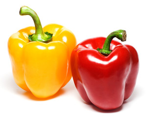 Yellow and red peppers