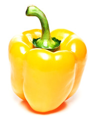 Yellow pepper isolated on white background