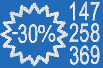 All numbers made from clouds
