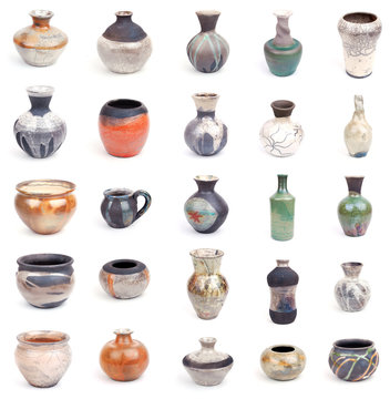 Collection of ceramic pots