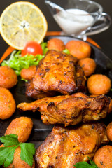 Свиные ребрышки с картошкой