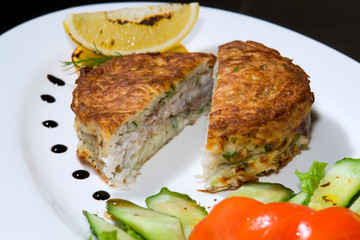 Запеченное филе сома