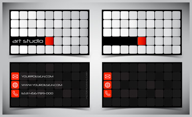 Set of creative business cards