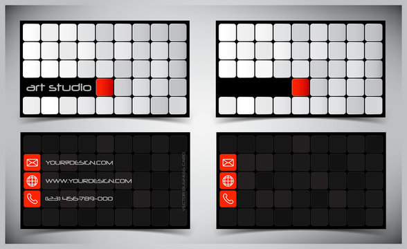 Set of creative business cards