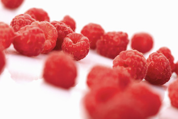 Raspberries close up