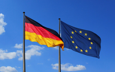 Deutschland und Europa Flaggen