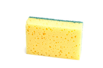 sponge for washing dishes isolated on white
