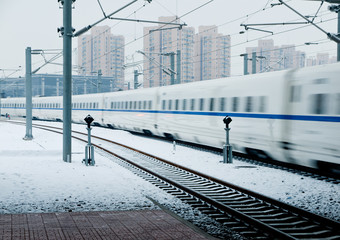 Naklejka premium High speed train