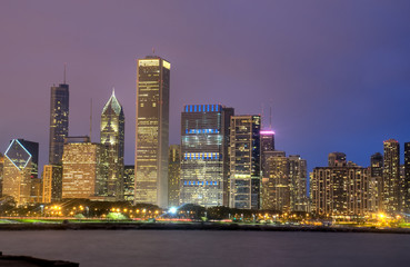 Obraz na płótnie Canvas HDR of Chicago Skyline