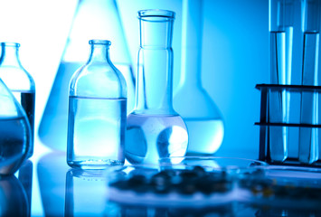 Glass in laboratory