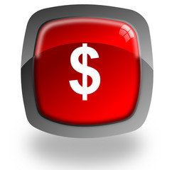 Dollar glossy icon