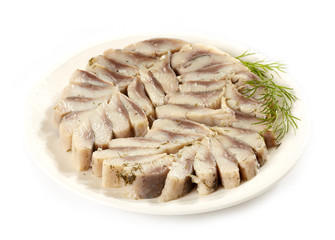 Fototapeta na wymiar marinated herring