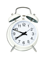 alarm clock isolated with clipping path