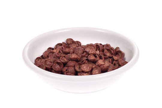 bowl from chocolate corn flakes