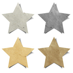 recycled paper craft stick on white background