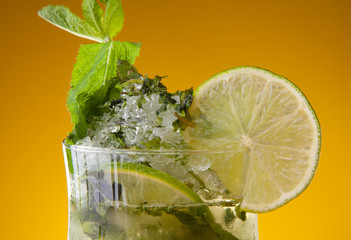 Close-up of mojito cocktail