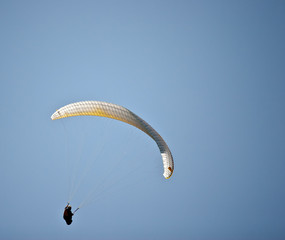 parachuter in sky