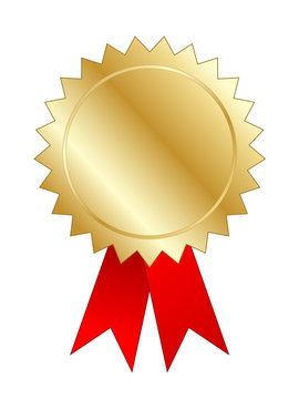 Gold Badge (stamp label awards medal winner first prize no 1)