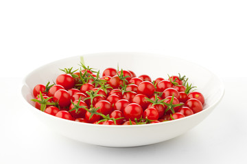 plate with cherry tomatoes
