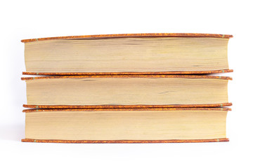 Composition with stack of books on table