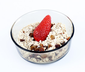 Musli and strawbbery