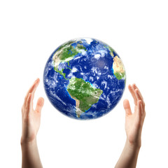 hands catching earth