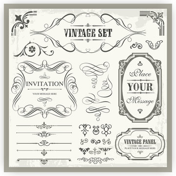 Vintage Ornamental and Page Decoration Calligraphic Designs