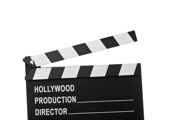 Obraz premium clapper board isolated on white