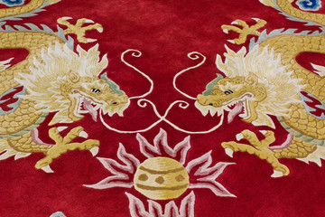 Dragon image on the carpet