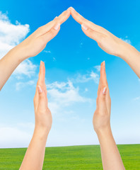 Symbol home made by hands