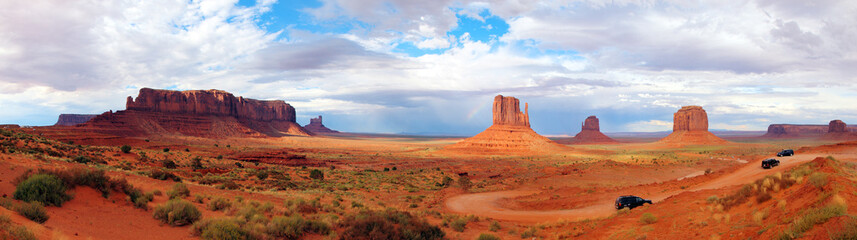 USA Panorama Monument Valley Arizona Utah Landscape - obrazy, fototapety, plakaty