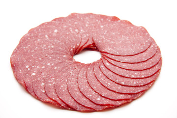 Putensalami frisch geschnitten