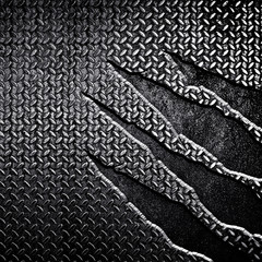 scratched metal plate