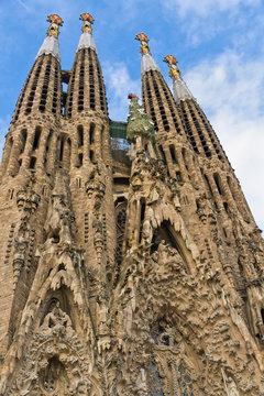 Facade Sagrada Familia Barcelona Spain