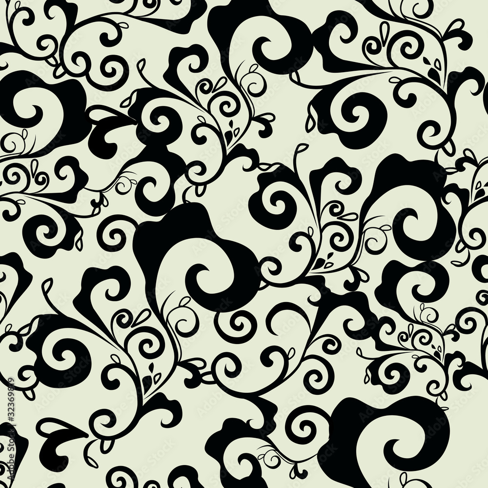 Poster Abstract seamless damask