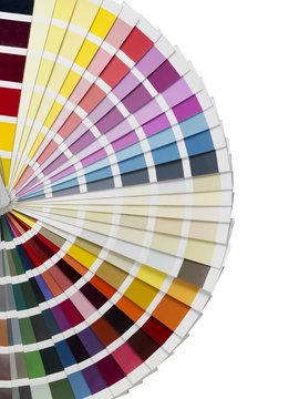 mazzetta di colori su fondo bianco