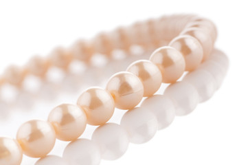 Pearl necklace in fashion and beauty concept