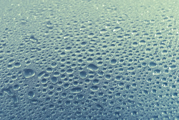 small blue water drops