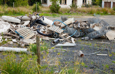 Heap of construction waste